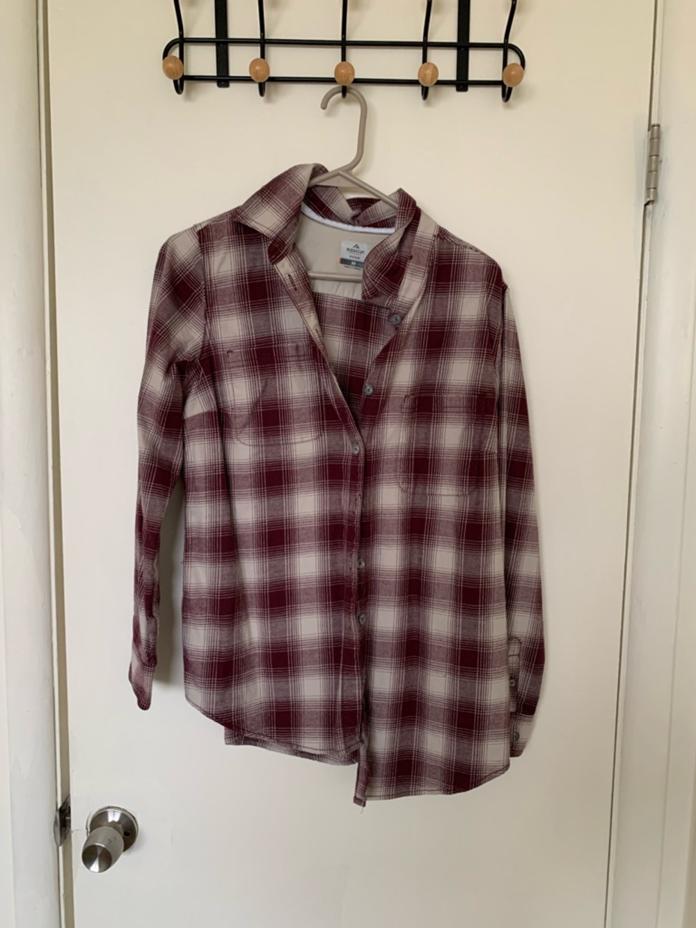 Purple Plaid Button-Up Shirt